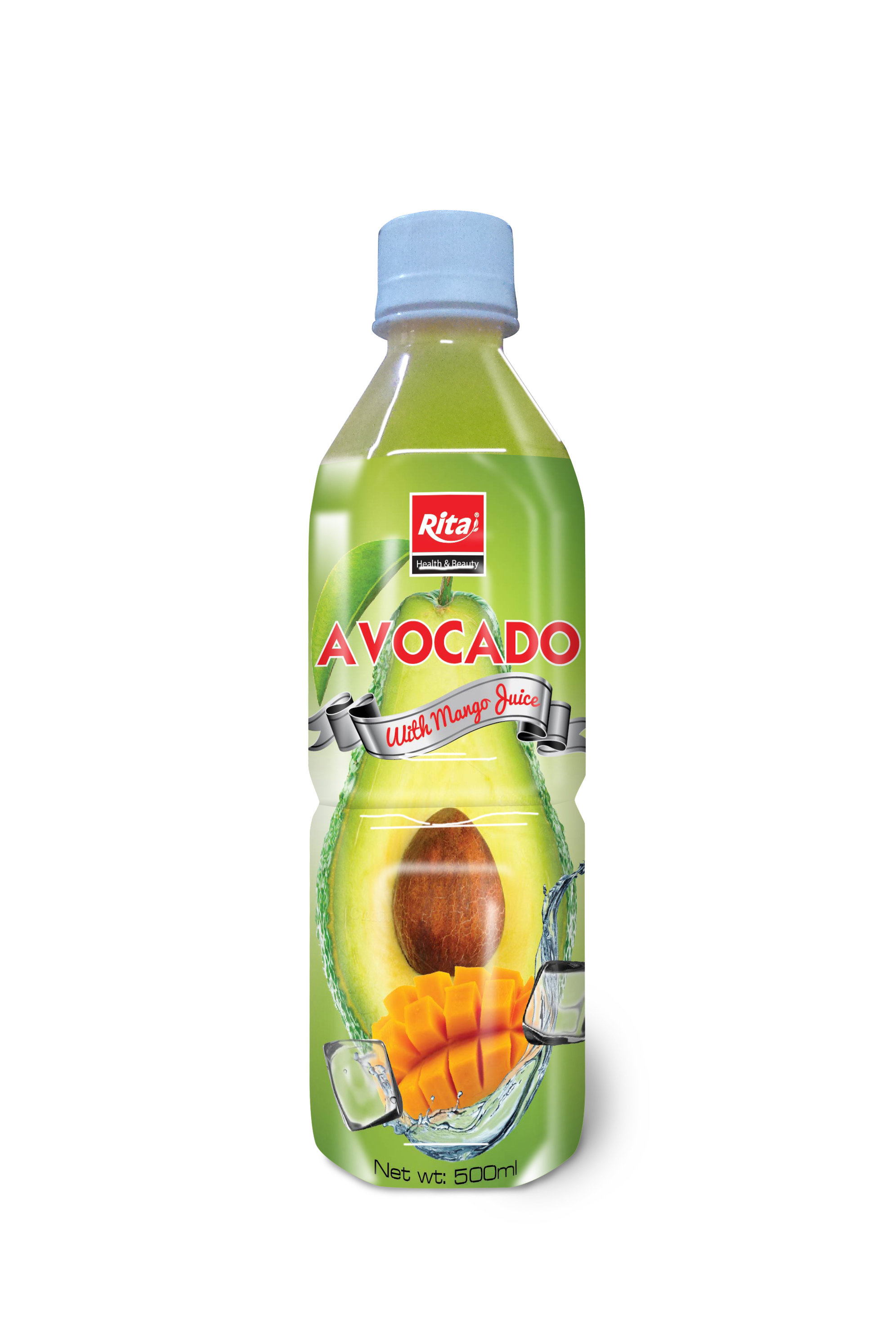 بوت 500ML الحيوانات الأليفة الأفوكادو مع عصير مانجو